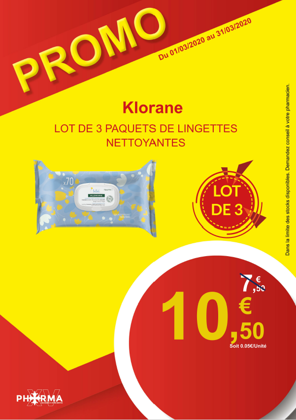 Lingettes Klorane